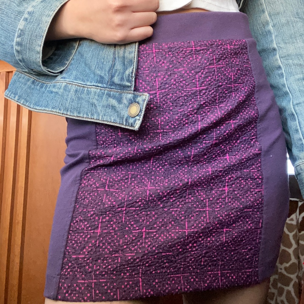 American Eagle Purple Bodycon Mini Skirt